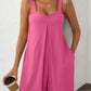 Mandy Sweetheart Neck Wide Strap Romper with Pockets