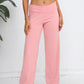 Elastic Waist Wide Leg Pants