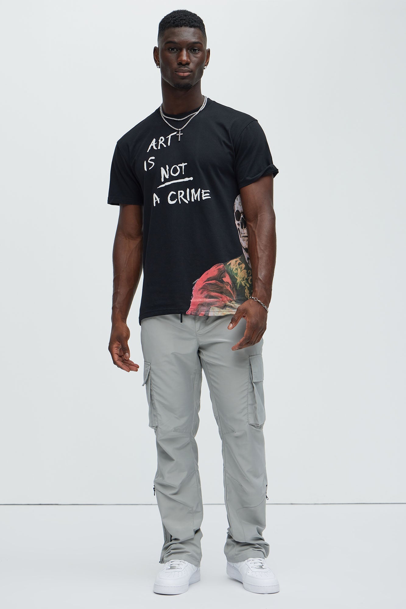 Art Is Not A Crime Short Sleeve Tee - Black