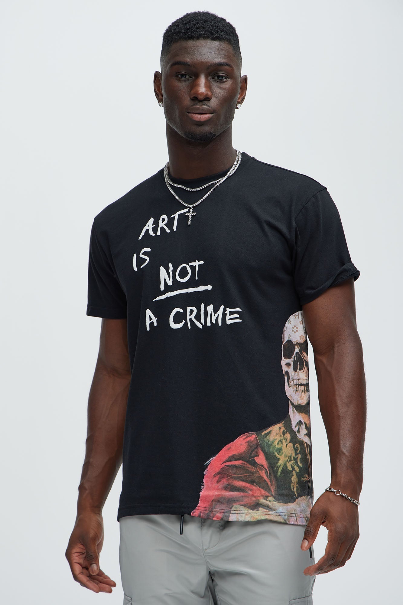 Art Is Not A Crime Short Sleeve Tee - Black