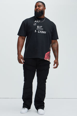 Art Is Not A Crime Short Sleeve Tee - Black