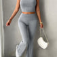 Devine Ribbed Round Neck Tank and Pants Set