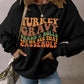 Letter Graphic Round Neck Long Sleeve Sweatshirt