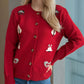 Button Up Round Neck Long Sleeve Cardigan