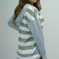 Full Size Striped Long Sleeve Hoodie