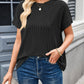 Lovelet Round Neck Short Sleeve Rib T-Shirt