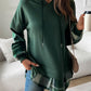 Devine Drawstring Plaid Long Sleeve Hoodie