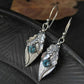 Alloy Rhinestone Leaf Shape Earrings