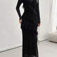 Devine Ruffled Surplice Long Sleeve Maxi Dress
