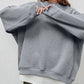 Round Neck Dropped Shoulder Long Sleeve Sweatshirt
