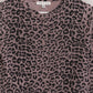 HYFVE Animal Print Snap Down Crop Cardigan