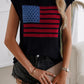 Devine US Flag Round Neck Sweater Vest