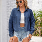 Button Up Long Sleeve Denim Jacket with Breast Pockets