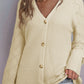 Openwork V-Neck Button Up Cardigan