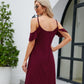 Ruffled Scoop Neck Mini Dress