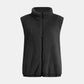 Full Size Fuzzy Zip Up Vest Coat with Pockets