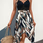 Lace Patchwork Printed V-Neck Dress