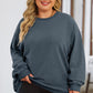 Plus Size Round Neck Dropped Shoulder Sweatshirt