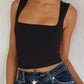 Square Neck Wide Strap Tank