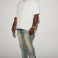 Zip All The Way Stacked Skinny Flare Jeans - Medium Wash