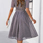 Printed Round Neck Short Sleeve Dress