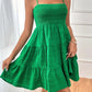 Full Size Smocked Tiered Sleeveless Mini Dress