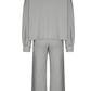 Round Neck Long Sleeve Top and Pants Set