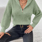 Honey Half Zip Dropped Shoulder Sweater