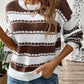 Striped Round Neck Long Sleeve Sweater