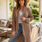 Fringe Open Front Long Sleeve Cardigan