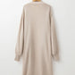Pocketed Open Front Long Sleeve Cardigan