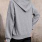 Waffle-Knit Half Button Hoodie