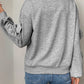 Perfee Bow Round Neck Long Sleeve Sweatshirt