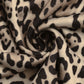 Perfee Leopard Open Front Long Sleeve Jacket