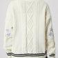 Star Embroidered V-Neck Long Sleeve Cardigan