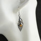 Alloy Rhinestone Leaf Shape Earrings