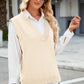 Side Slit V-Neck Sweater Vest