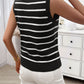 Striped V-Neck Knit Tank