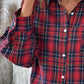 Perfee Plaid Button Up Long Sleeve Shirt