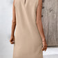 Pocketed Round Neck Sleeveless Mini Dress