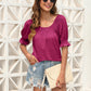 Ruched Short Sleeve Blouse