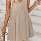 Full Size Plunge Wide Strap Mini Tank Dress