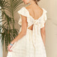 ADORA Tie Back V-Neck Ruffle Sleeve Dress
