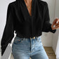 V Neck Long Sleeve Top