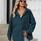 Collared Neck Long Sleeve Dropped Shoulder Shirt