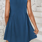 Full Size Plunge Wide Strap Mini Tank Dress