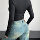 Square Neck Long Sleeve T-Shirt