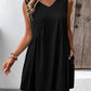 Ivy Lane Ruched V-Neck Sleeveless Mini Dress