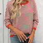 Mandy Striped Round Neck Long Sleeve Sweater