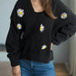 Daisy Button Up V-Neck Cardigan